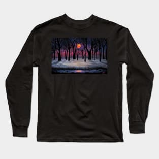 Misty Night - Dismal Moon Long Sleeve T-Shirt